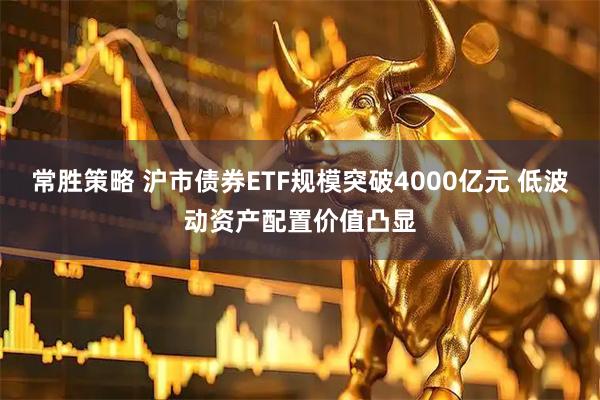 常胜策略 沪市债券ETF规模突破4000亿元 低波动资产配置价值凸显
